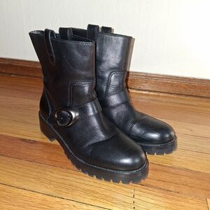 Coach Black Leather Boots
